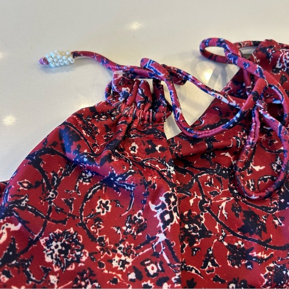 NWT Anthropologie x Tavik Emme One Piece Swimsuit, Lap of Luxury Red, size xs - Picture 10 of 11